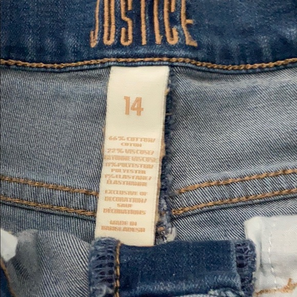 Justice for Girls Jean shorts size 14 - Picture 4 of 4